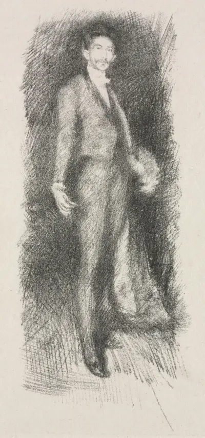 Portrait of Count Robert de Montesquiou av James Abbott McNeill Whistler