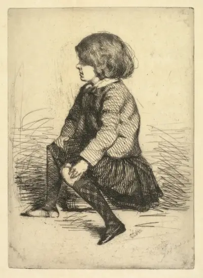 Seymour Haden Jr., Seated av James Abbott McNeill Whistler