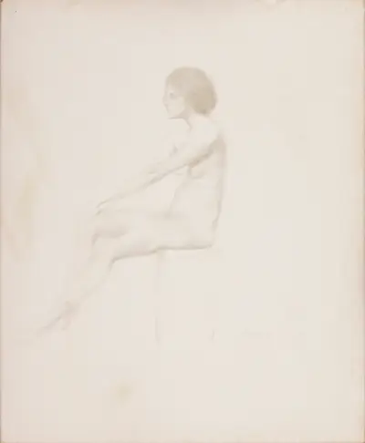 Study of a Nude Model av James Abbott McNeill Whistler