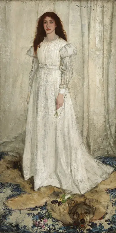 Symphony in White,No. 1 – The White Girl av James Abbott McNeill Whistler