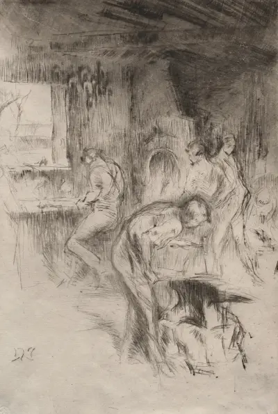 The Little Forge av James Abbott McNeill Whistler