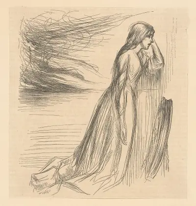 The Relief Fund in Lancashire av James Abbott McNeill Whistler