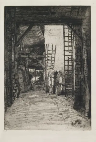 W. Jones, Limeburner, Thames Street av James Abbott McNeill Whistler
