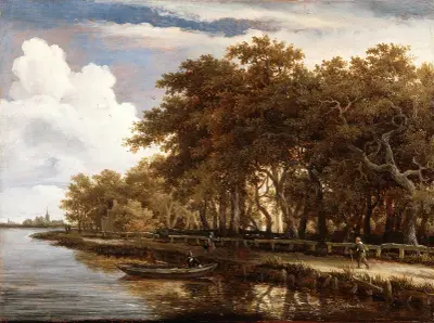 Blick entlang der Amstel von Meindert Hobbema
