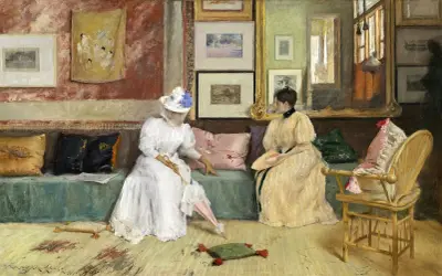 A Friendly Call av William Merritt Chase