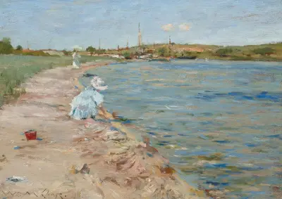 Strandszene (Morgen bei Canoe Place) von William Merritt Chase