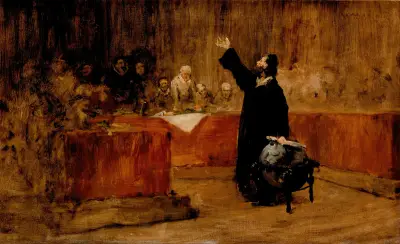 Christoph Kolumbus vor dem Rat von Salamanca von William Merritt Chase