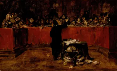 Christopher Columbus inför det spanska rådet av William Merritt Chase