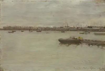 Gray Day on the Bay av William Merritt Chase