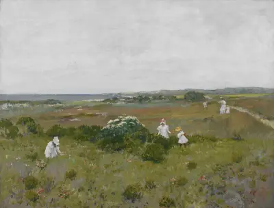 Blommor vid havet av William Merritt Chase