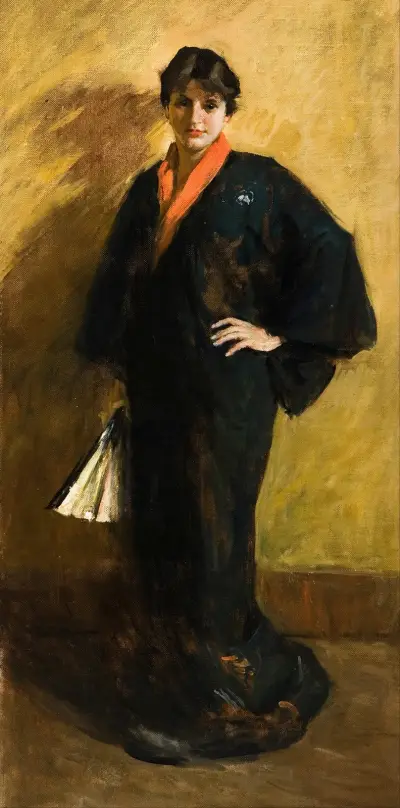 Den blå kimonen av William Merritt Chase