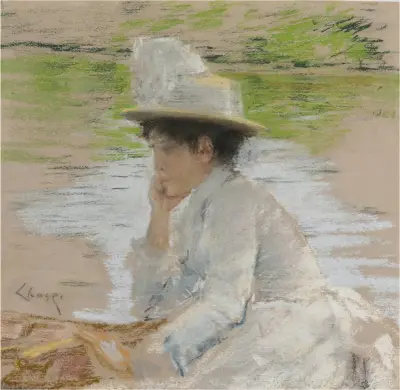 Untitled (Portrait of Mrs. Chase) av William Merritt Chase