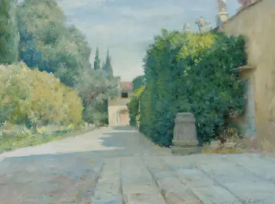 Villa In Florence av William Merritt Chase