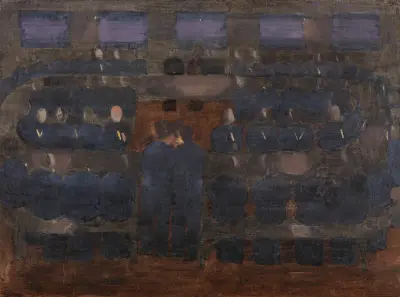 ‘Vorbereitung’ (Morgenandacht im Waisenhaus) av Otto Meyer-Amden