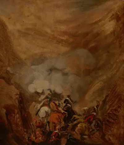 Charge in the Gorge of Somosierra av Piotr Michałowski