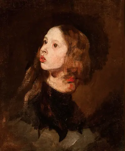 Portrait of Maria Michałowska av Piotr Michałowski