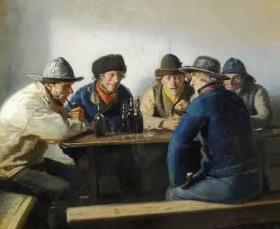 In einer Krogstube von Michael Ancher