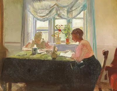 Lektüre am Fenster von Michael Ancher