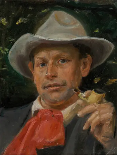 Porträt von Martin Andersen Nexø von Michael Ancher