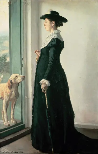Bildnis meiner Frau von Michael Ancher