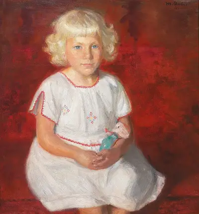Skagens Rose. Fischermädchen in Sonntagskleidung von Michael Ancher