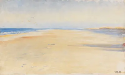 The beach at Skagen av Michael Ancher