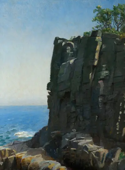Die Schutzdeiche bei Rø von Michael Ancher