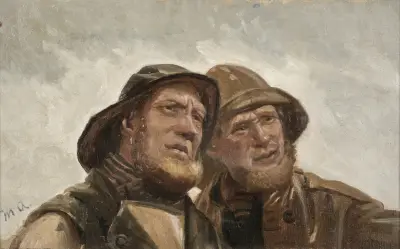 Two Fishermen. Study av Michael Ancher