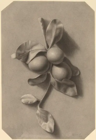 A Sprig of Plums av William Michael Harnett