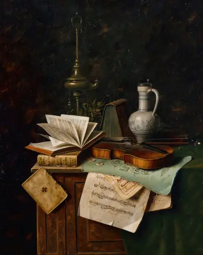 Still Life With Violin, 1885 av William Michael Harnett