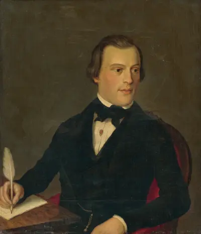 Portrait of a Writing Man av Peter Michal Bohúň