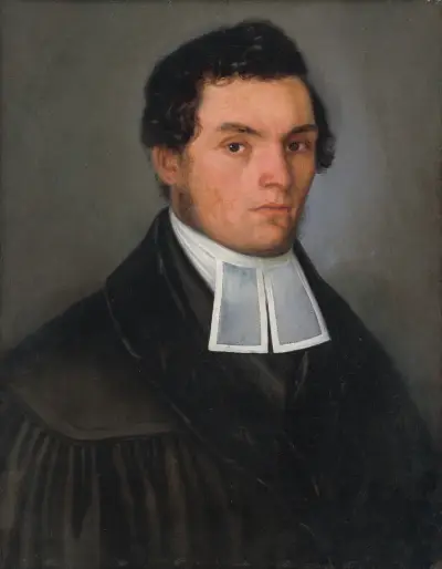 Portrait of Ján Droppa av Peter Michal Bohúň