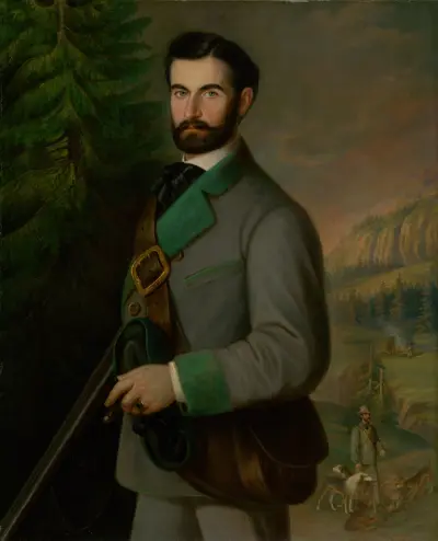 Portrait of Zoltán Zmeškal in his Hunting Clothes av Peter Michal Bohúň