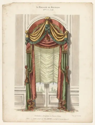 Arkivvolt med draperingar och bonne grâce av Victor Léon Michel Quétin