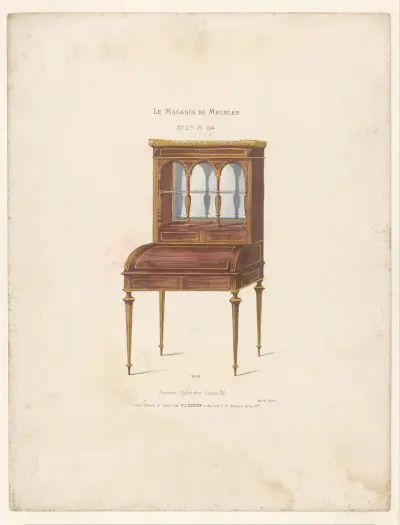 Bureau Cylindre Louis XVI. av Victor Léon Michel Quétin