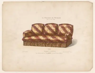 Canapé 3 Oreillers av Victor Léon Michel Quétin
