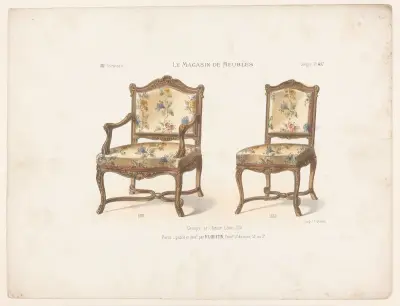 Canapé et Chaise Louis XIV av Victor Léon Michel Quétin