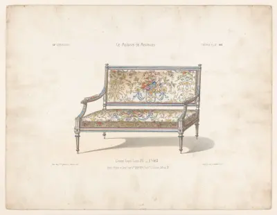 Lackerad canapé, Louis XVI av Victor Léon Michel Quétin