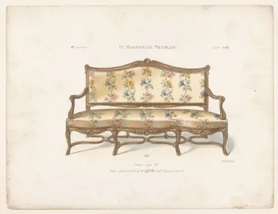 Canapé Louis XIV av Victor Léon Michel Quétin