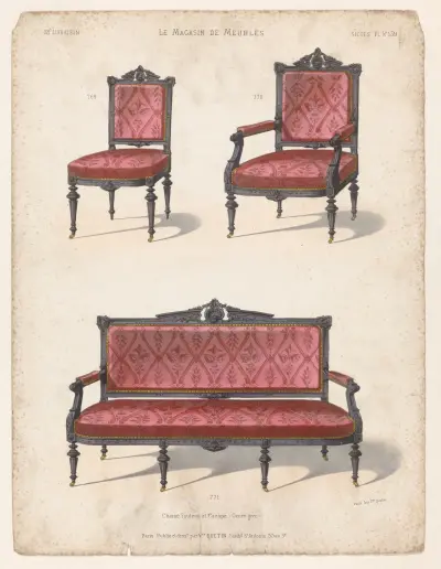Chaise, Fauteuil et Canapé (Genre grec) av Victor Léon Michel Quétin