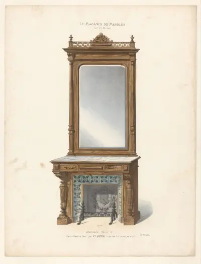 Cheminée Henri II av Victor Léon Michel Quétin