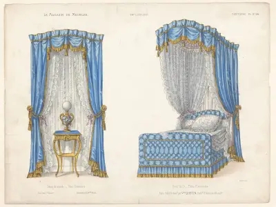 Décor de croisée Têtes Flamandes ; Décor de Lit Têtes av Victor Léon Michel Quétin