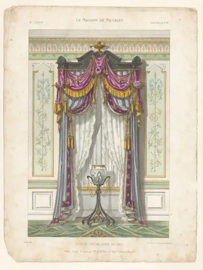 Décor de fenêtre genre néo-grec av Victor Léon Michel Quétin
