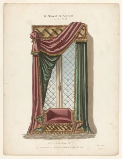 Louis XIII-fönsterdekor av Victor Léon Michel Quétin