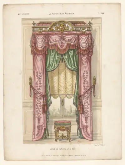 Décor de Fenètre Louis XIV av Victor Léon Michel Quétin