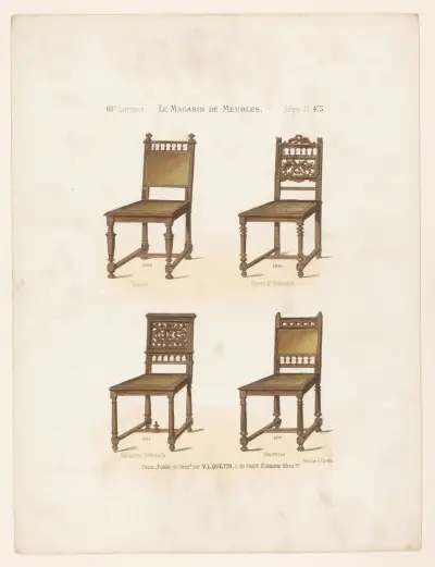 Diane ; Henri II Palmette ; Palmette Mérande; Hermine av Victor Léon Michel Quétin