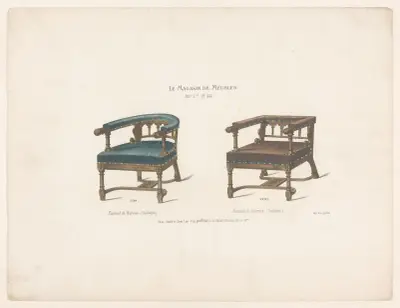 Skrivbordsstol (Gotisk) av Victor Léon Michel Quétin