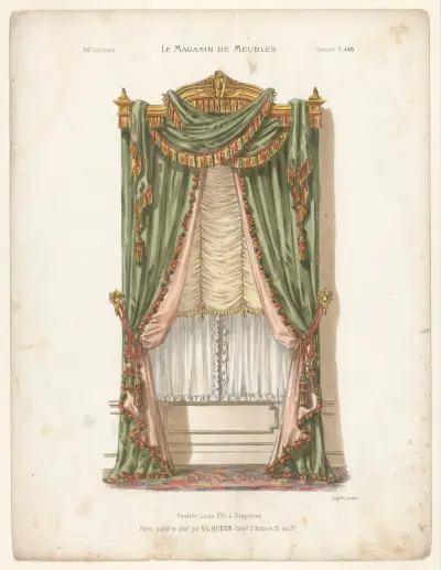 Fenêtre Louis XVI à Draperies av Victor Léon Michel Quétin
