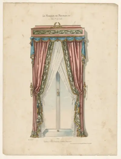 Fönster Louis XVI. Bård med små draperingar av Victor Léon Michel Quétin