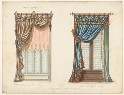 Fenêtre néo-grecque. Italienne à la Méternick ; Fenêtre à bâton. embrasse a l’italienne av Victor Léon Michel Quétin